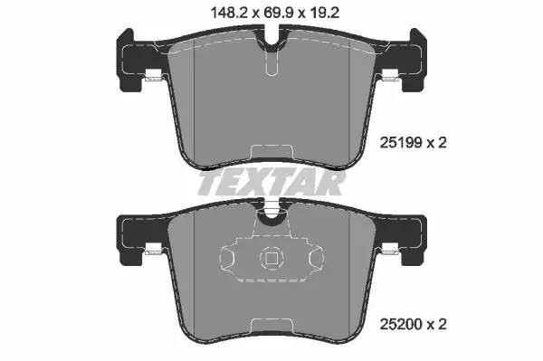 Колодки тормозные BMW 1 (F21),3 (F30),X3 (F25) передние (4шт.) TEXTAR 2519901 TEXTAR