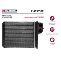 Радиатор отопителя Lada Largus 12- Renault Duster I 10-  Logan I 04-  Sandero I  M4991102 MARSHALL