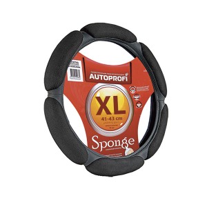 Оплетка руля (XL) 41-43см алькантара спонжевая (6 подушечек) AUTOPROFI SP5026BKXL AUTOPROFI
