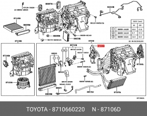 МОТОРЧИК ПЕЧКИ 87106-60220 TOYOTA