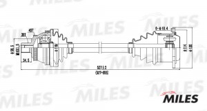 Привод в сборе левый AUDI A4 2.8 95-01 (ABS) (GSP 203015) GC01008 GC01008 MILES