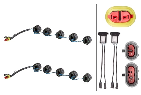 комплект фар дневного освещения! LEDayFlex 12/24В, кругл. 30мм 10 светодиодов\ 2PT010458-701 HELLA