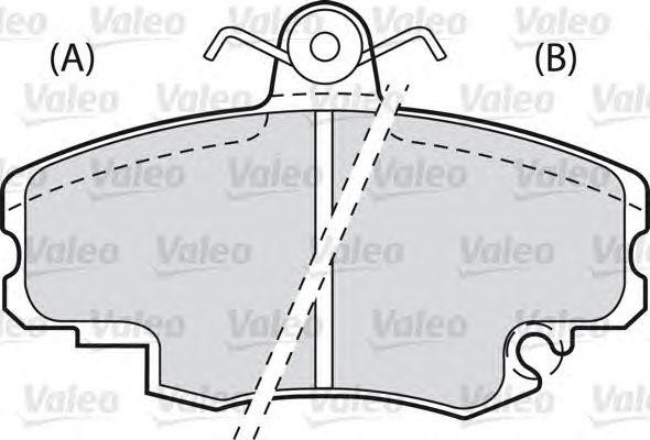Колодки тормозные дисковые перед 598002 VALEO PHC