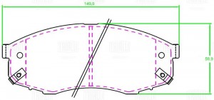 Колодки торм. для а/м Changan UNI-T (22-) диск. перед. (керам.) (PF 2342CR) PRO PF 2342CR TRIALLI