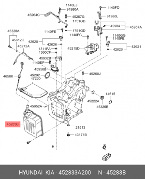 Поддон масляный АКПП HYUNDAI Sonata (08-13) OE 452833A200 HYUNDAI KIA