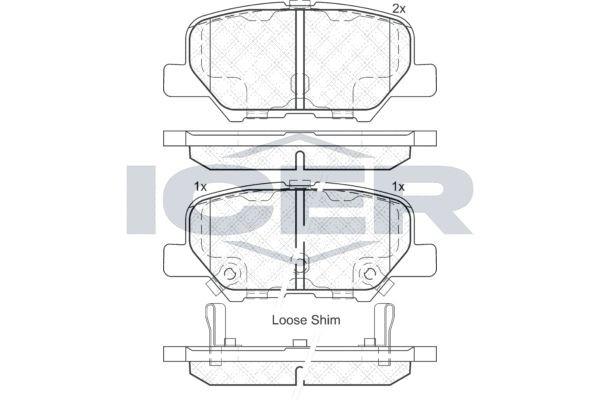 182118 колодки дисковые задние!\ Mazda 6, Mitsubishi Outlander 2.0/2.4i 12> 182118 ICER