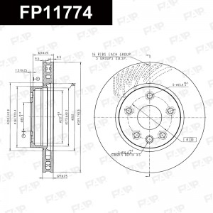 Тормозной диск с покрытием GEOMET FP11774 FP11774 FAP