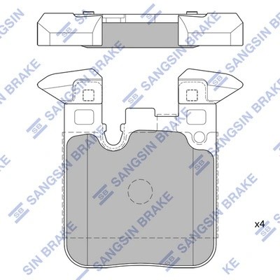 Колодки тормозные BMW 1 (E81) задние (4шт.) SANGSIN SP1959 SANGSIN
