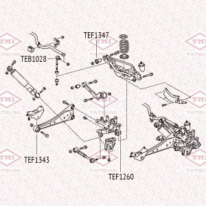 Сайлентблок заднего продольного рычага передний TOYOTA RAV4 05- TEF1343 TEF1343 TATSUMI