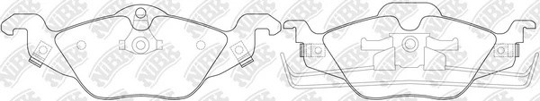 Колодки тормозные OPEL Astra G,Zafira (1.4) (98-) передние (4шт.) NIBK PN0189 NIBK