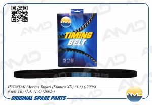 Ремень поликлиновой генератора HYUNDAI Accent Tagaz, Elantra XD, 1,6, -2006, Get AMD.BL125 AMD
