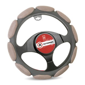 Оплетка руля (M) 37-39см замша спонжевая (10 подушечек) AUTOPROFI SP9030DGYM AUTOPROFI