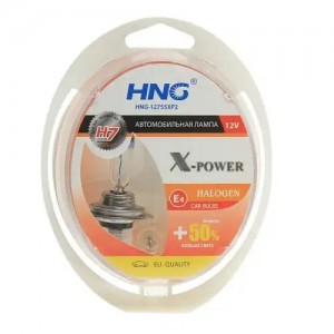 Лампа набор 12V H7 55W+50% PX26d+W5W бокс (2шт.+2шт.) X-Power HNG 12755XP2 HNG