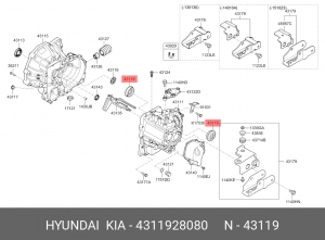 HYUNDAI/KIA В МЕТАЛЛИЧЕСКОЙ ОБОЙМЕ 4311928080 HYUNDAI KIA