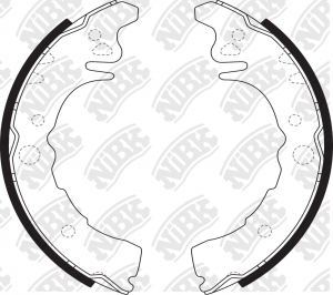 Колодки тормозные DAIHATSU YRV (01-) задние барабанные (4шт.) NIBK FN0037 NIBK
