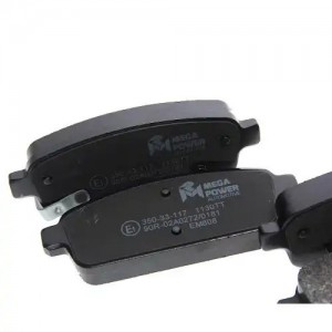 Колодки тормозные OPEL Astra J CHEVROLET Cruze (09-) задние (4шт.) MEGAPOWER 350-33-117 MEGA POWER