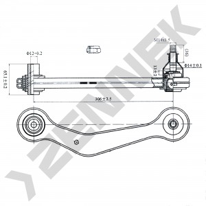 РЫЧАГ ЗАДНИЙ ВЕРХНИЙ ЛЕВЫЙ BMW X5 00 DCA0074 DCA0074 ZENNEK