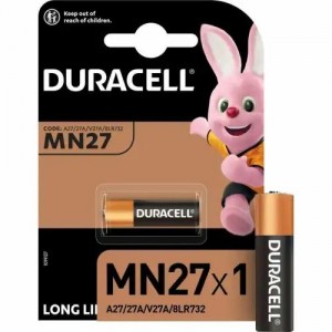 Батарейка A27 MN27 12V (пульт сигнализации) блистер 1шт. Alkaline DURACELL A0000027 DURACELL