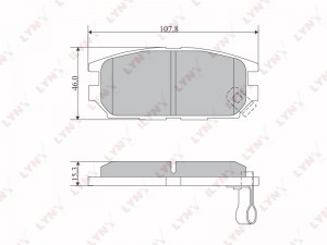 колодки дисковые задние!\ Mitsubishi Space Wagon/Lancer VI 1.8-2.0 16V/2.0-2.4GD BD-5517 LYNXAUTO