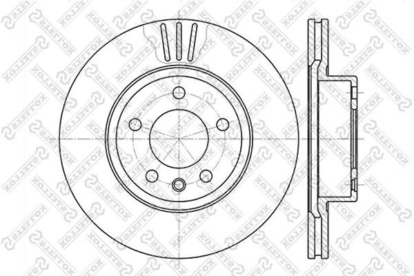 диск тормозной передний!\ Opel Omega 2.0 94> 6020-3620V-SX STELLOX