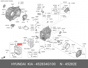 Прокладка поддона АКПП 452834G100 HYUNDAI KIA