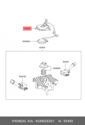 Кольцо HYUNDAI Tucson (04-) колеса рулевого контактное OE 934902E001 HYUNDAI KIA