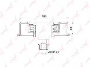Ролик натяжного механизма приводного ремня PB-5084 LYNXAUTO