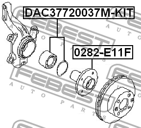 Ступица передняя NISSAN MICRA/MARCH K12 2002-2010 0282-E11F 0282-E11F FEBEST