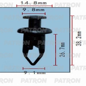 Клипса пластмассовая Lexus, Toyota применяемость  бампер, защита, крылья P37-031 P370317 PATRON