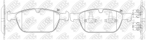 Колодки тормозные VOLVO XC90 (08-) передние (4шт.) NIBK PN0571 NIBK