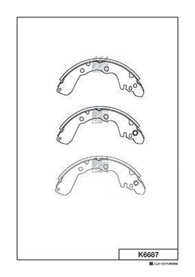 K6687-01 4645.00=566SBS !колодки барабанные\ Mitsubishi Space Wagon 91>/Space Ru K6687 MK KASHIYAMA