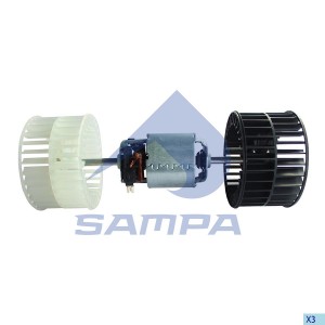 Мотор отопителя MERCEDES MAN c крыльчатками SAMPA 206.086 SAMPA