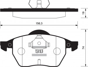 Колодки тормозные дисковые Audi A3 1.8i/1.9TDi Q 96-03,VW Golf IV 1.8T/2.3i 99-0 SP2097 SANGSIN
