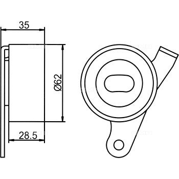 Ролик ГРМ TOYOTA Celica натяжителя GMB GT80360 GMB