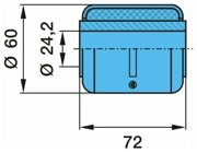 Сайлентблок полурессоры SGS 24x60x72 0203142400 BPW