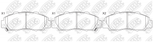 Колодки передние (HONDA ACCORD 91-98/CR-V 95-02) PN8254 PN8254 NIBK