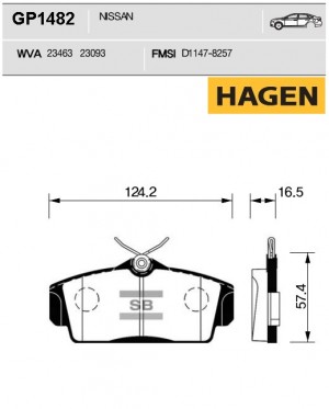 Колодки передние NISSAN ALMERA N16, PRIMERA P11 GP1482 GP1482 SANGSIN