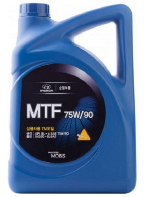 Масло трансмиссионное HYUNDAI MTF 75W/90 синт.API GL-4 6л 043005L6A0 HYUNDAI KIA