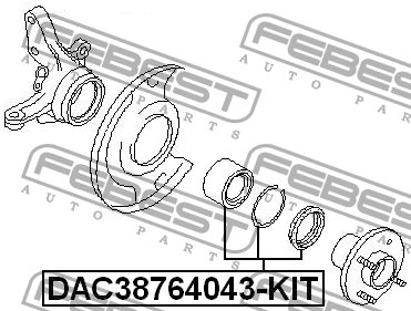 Подшипник ступицы DAC38764043-KIT DAC38764043-KIT FEBEST