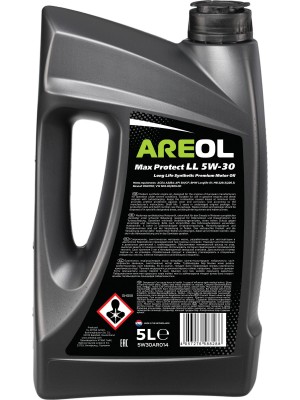 AREOL Max Protect LL 5W-30 (5L) масло моторное! синт ACEA A3/B4, API SN/CF, MB 2 5W30AR014 AREOL