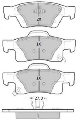 колодки дисковые задние!\ Jeep Grand Cherokee IV WK/WK2 10>, Dodge Durango 11> FBP1941 FREMAX