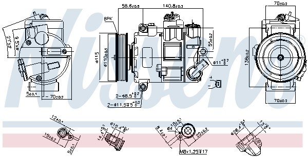 компрессор кондиционера! замена 89020 \ VW Golf/Passat 1.2-3.6i/TDi 04> 890632 NISSENS