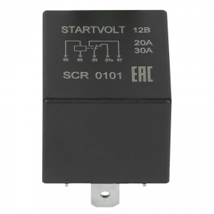 Реле автомобильное 5 конт. 12V 20/30А (без кронштейна) (SCR 0101) SCR 0101 START VOLT