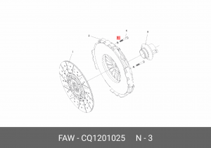 Шпилька FAW J6L (24-) OE CQ1201025 FAW