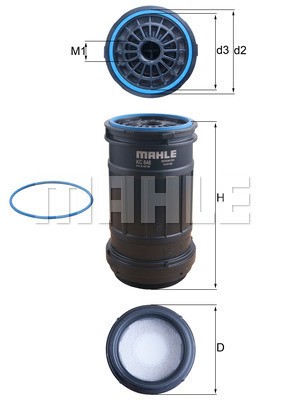 фильтр топливный! сепаратор D108 d81.2/90.4 H158 1-14UNF/M95x2.5\ FTL/VOLVO/Lieb KC 648D MAHLE KNECHT