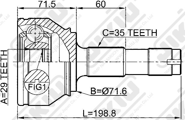 ШРУС JC42006 JC42006 JIKIU