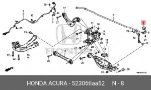 ВТУЛКА СТАБИЛИЗАТОРА 52306TLAA52 52306TLAA52 HONDA