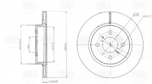 Диск торм. Chery Kimo/QQ (08-) перед. d=257 (DF 084817)  2шт DF084817 TRIALLI