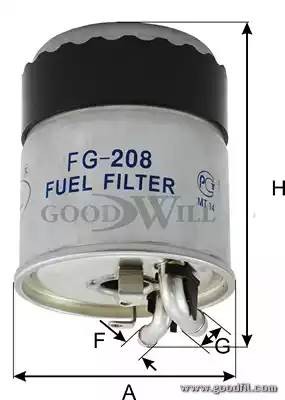 Фильтр топливный FG208 FG 208 GOODWILL