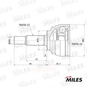 ШРУС наружный LADA X-RAY 15- (КПП Renault JR5) GA20703 GA20703 MILES